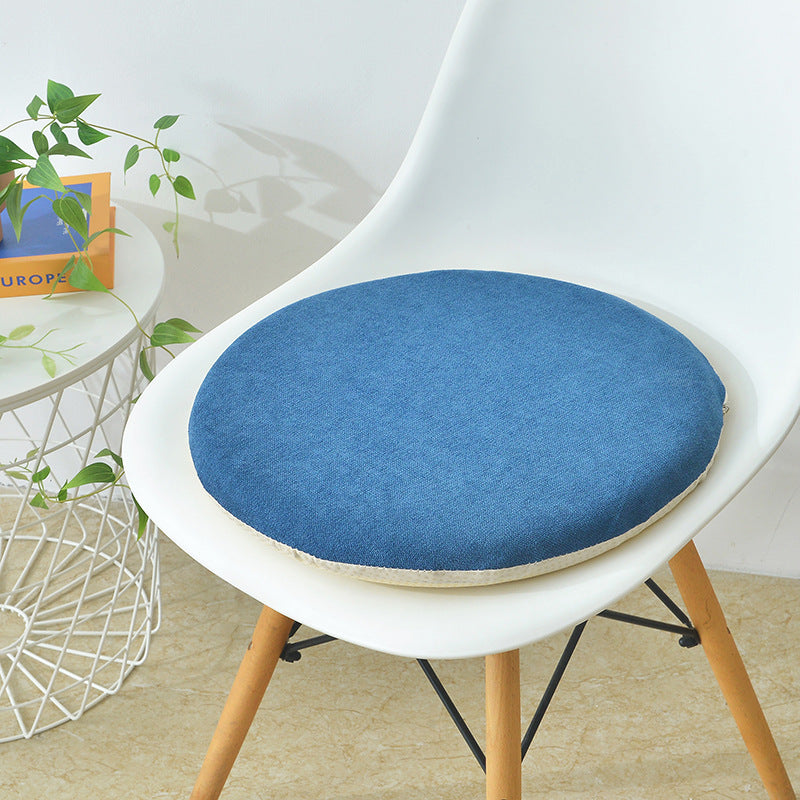 Round Linen Memory Foam Slow Rebound Seat Cushion