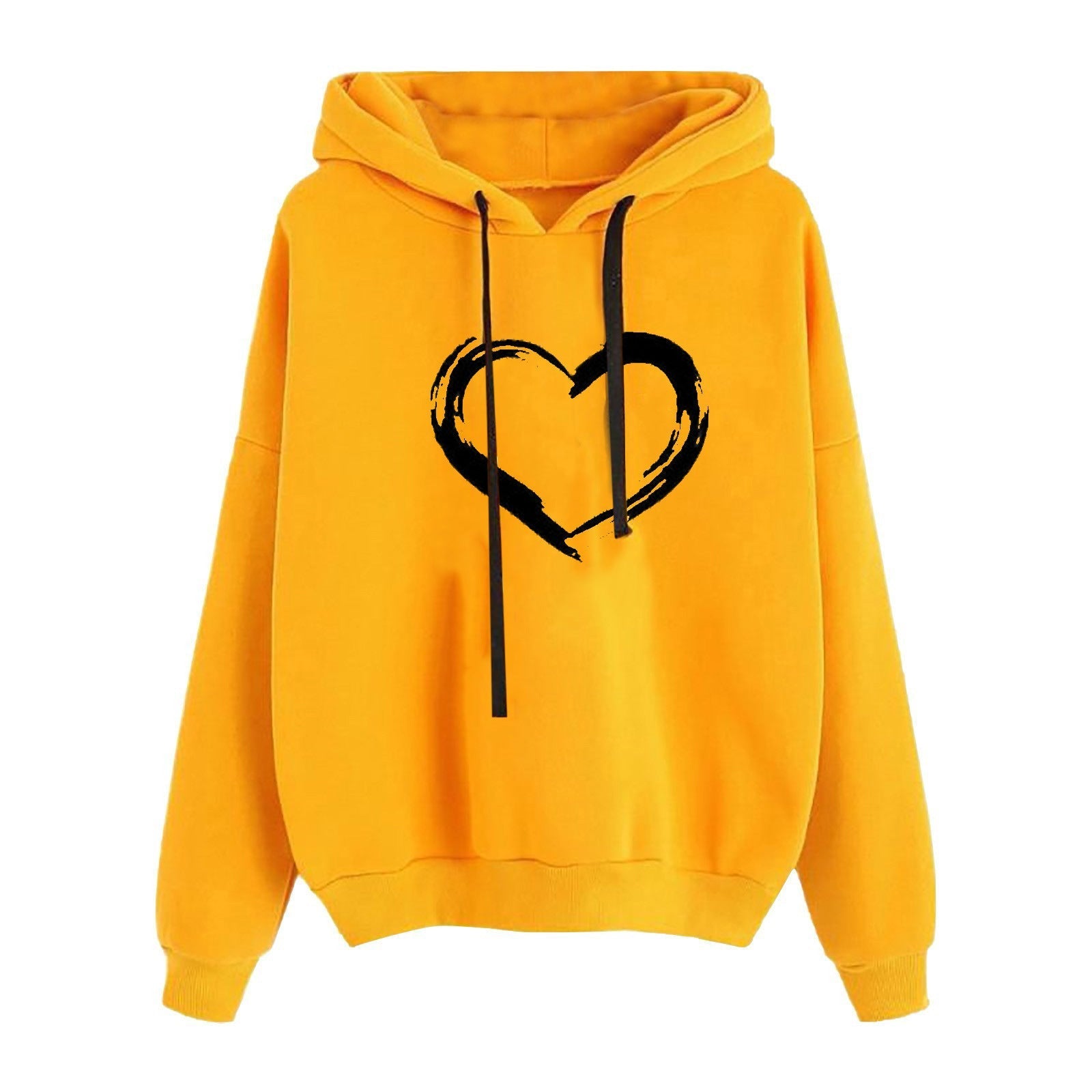 Unisex Padded Hoodie Loose Fit Polyester Letters Pattern