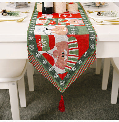 Knitted Christmas Table Runner Decoration