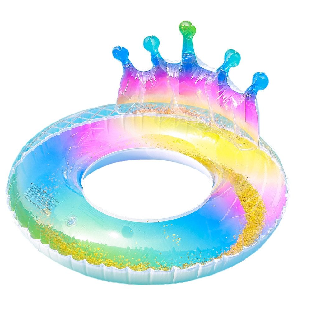 Inflatable gradient mermaid swimming ring