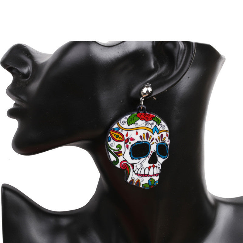 Halloween Jewelry Acrylic Personalized Earrings Couple Style