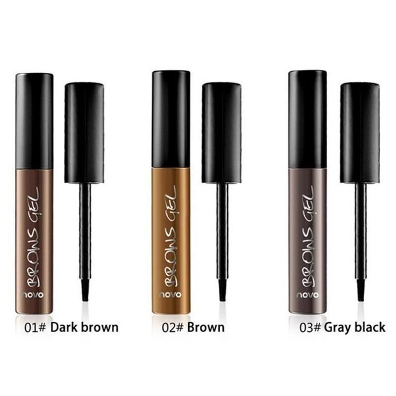 Plastic Eyebrow Tint Gel With Flat Brush Water Resistant