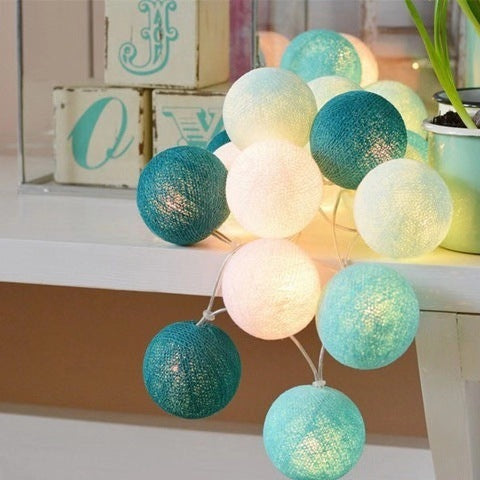 Cotton Ball Lighting Chain Festival Color Decoration