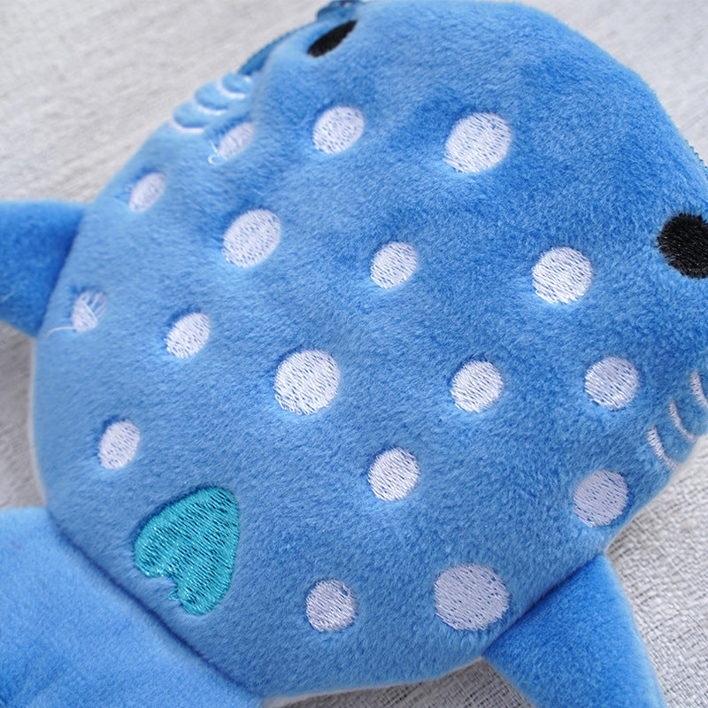 Plush Children’s Shark Coin Purse – Cute Cartoon Pendant Wallet