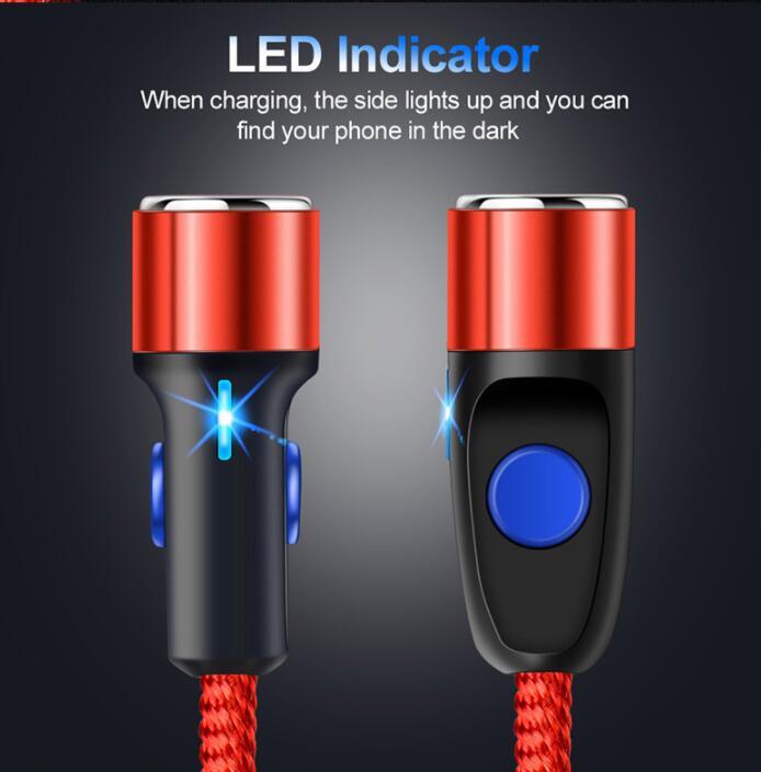 Magnetic Fast Charging Mobile Phone Data Cable Three In One