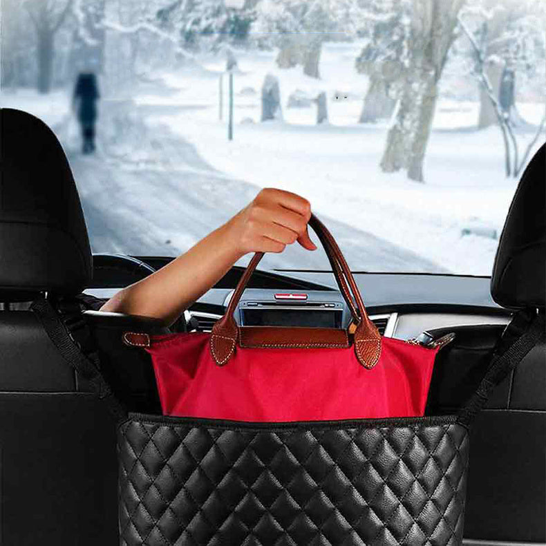 Car Seat Handbag Holder – Universal Car Storage Organizer for Middle Console & Auto Interior Tidying