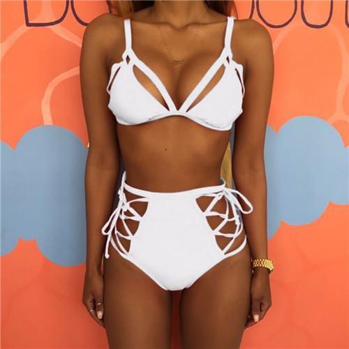 Women’s Sexy Backless Bikini Set – Quick Dry Nylon Swimwear