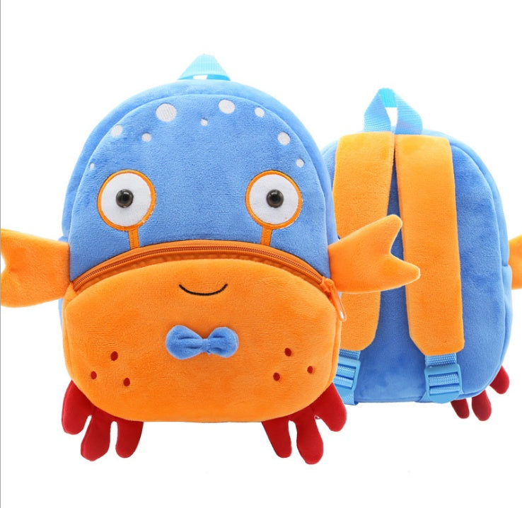 Cute Plush Kindergarten Backpacks – Cartoon Animal School Bags for Children