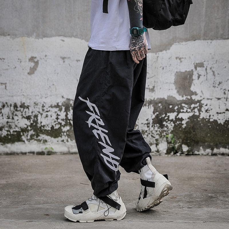 Men’s Korean Hip-Hop Harlan Pants – Loose Fit Drawstring Trousers