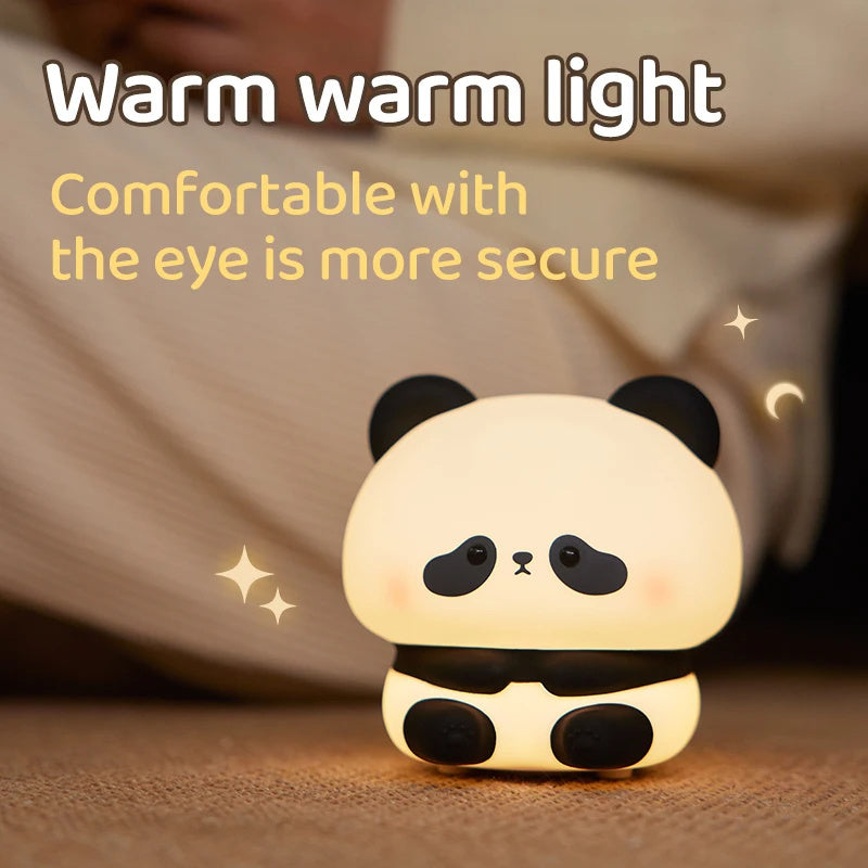 Silicone Panda LED Night Light USB Rechargeable With Timer