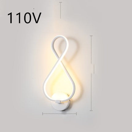 Silicone Shade LED Bedside Wall Lamp Button Switch