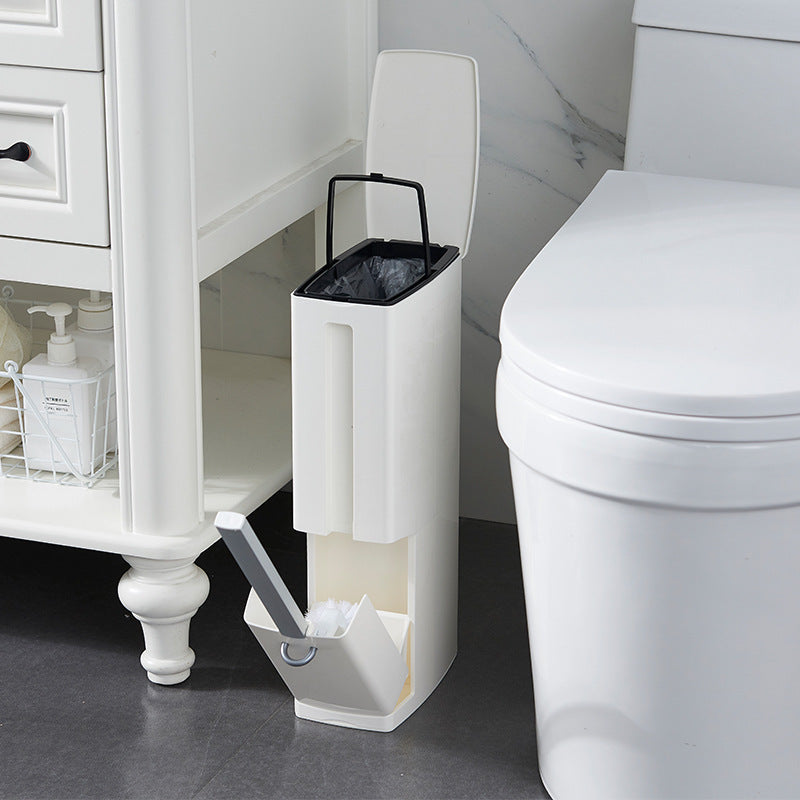 Creative Toilet Brush & Trash Can Set with Garbage Bags – Bathroom Cleaning Kit