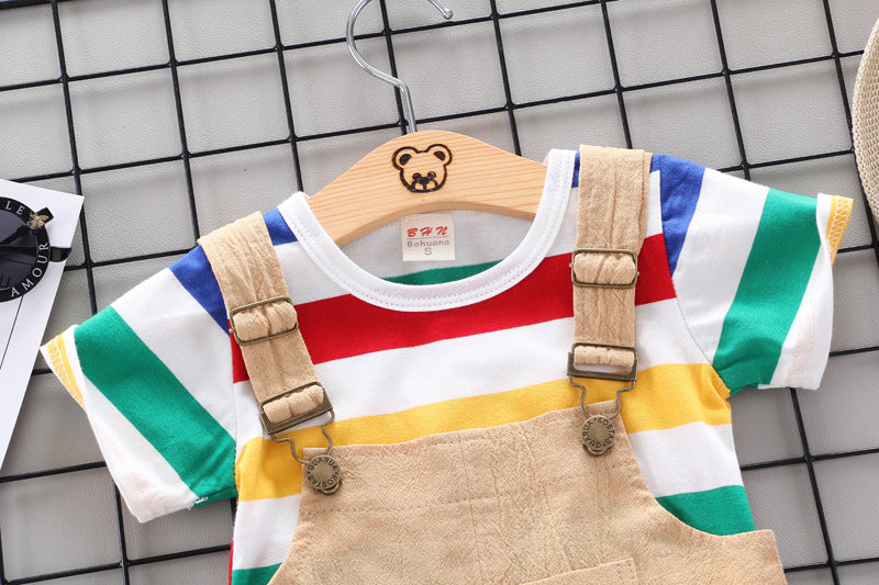 Rainbow Bib Pants for Girls – Cute Baby Kids Overalls Outfit