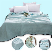 Seersucker Cotton Cooling Quilt For Summer Use With Edges