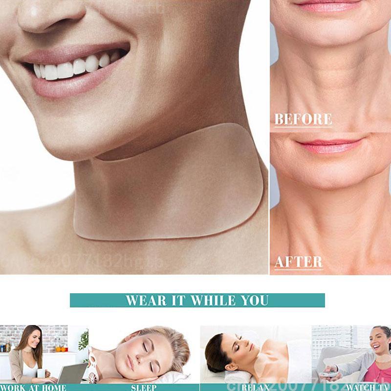 Silicone Gel Neck Pad Anti Wrinkle Pore Reduction For Home