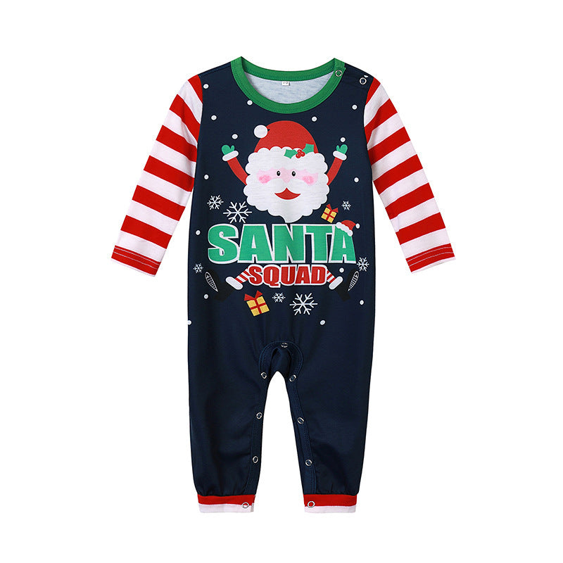 Santa Printed Home Wear Pajamas Parent-child Wear