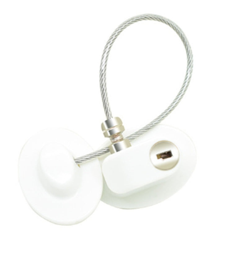 Child-Safe Refrigerator & Sliding Door Lock, Zinc Alloy, Flexible Cable, Keyless Security
