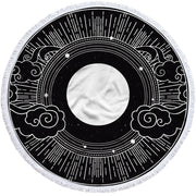 Round Printed Polyester Bath Towel 100 Percent Absorbent