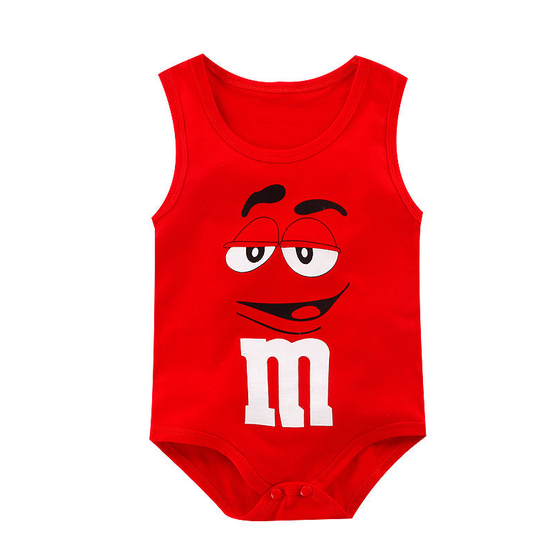 Triangle Sleeveless Baby Bodysuit – Cotton Infant Climbing Romper