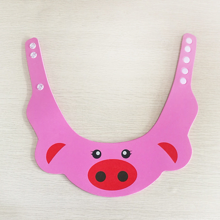 Cartoon Adjustable Baby Shampoo Cap – Thickened Splash Guard for Bath Time