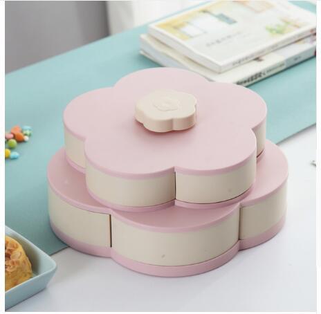 Rotating Plastic Storage Box Seed Nut Candy Dried Fruit Box