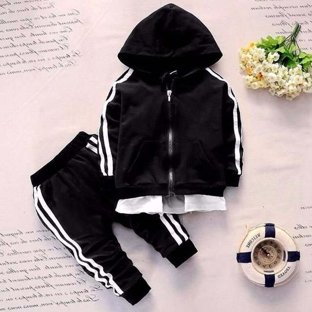 Kids Sportswear Tracksuit Set Cotton Blend Relaxed Fit