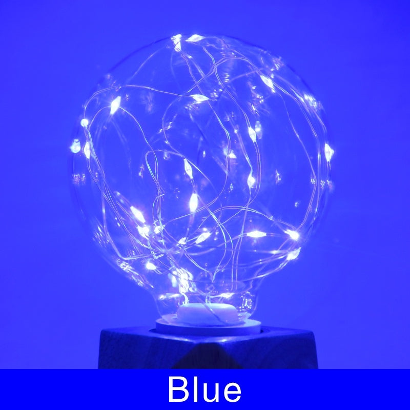 LED Glass Copper Wire Bulb Light