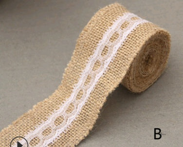 5cm Wide Lace Linen Roll – DIY Handmade Christmas, Wedding, and Craft Decorations