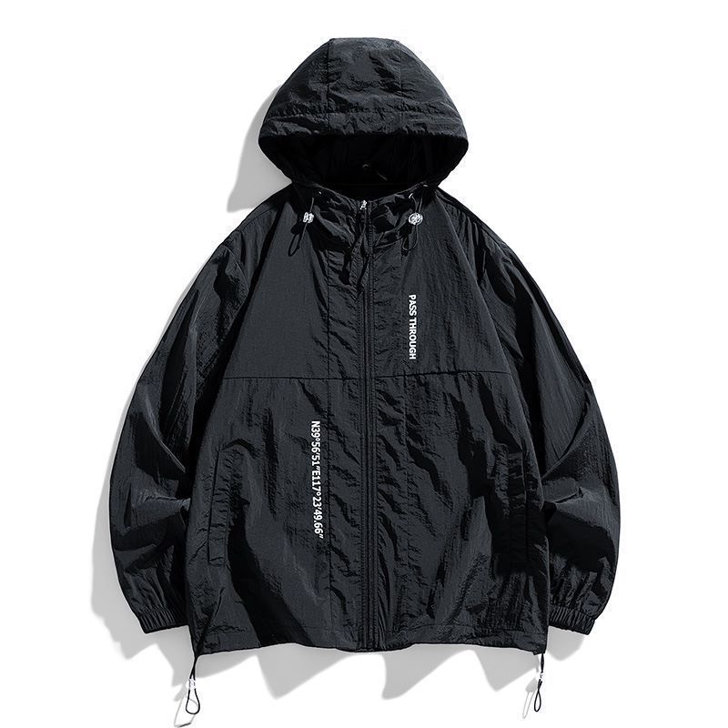 Printed Thin And All-matching UPF50 Sun-protective Clothing Hooded Couple