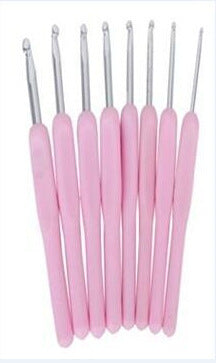 Knitting Tool Set – Sweater Needles, Soft Handle Crochet & Imitation Cola Crochet (8pcs)