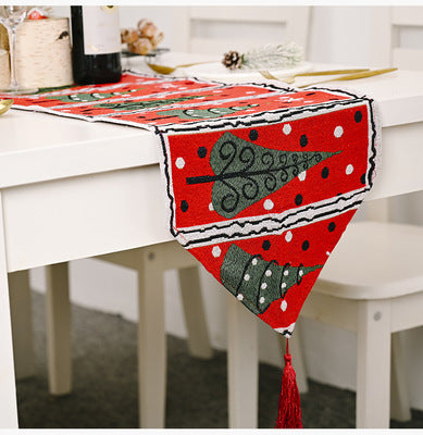 Knitted Christmas Table Runner Decoration