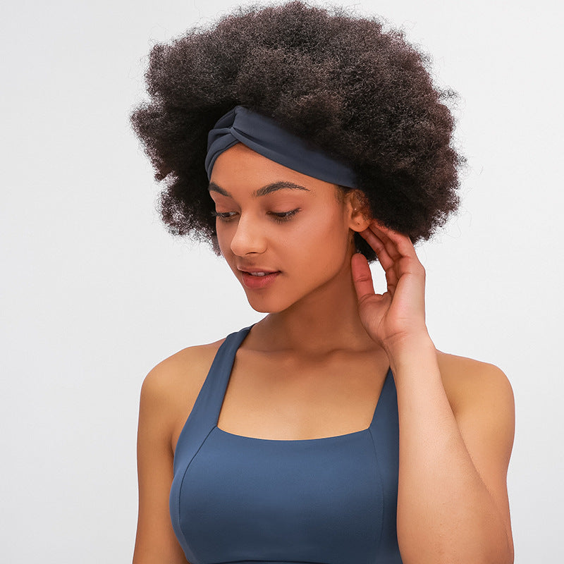 Women’s Yoga Headband – Non-Slip Twist Knot Hair Band for Workout & Fitness