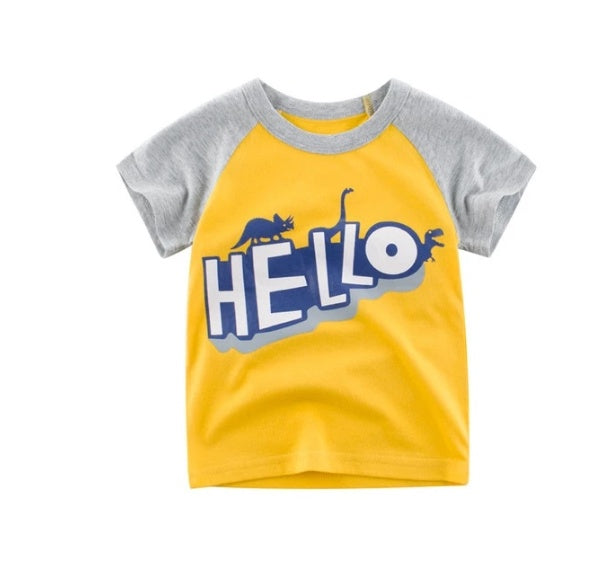 Kids Short Sleeve Korean Cotton Blend Tee Regular Fit