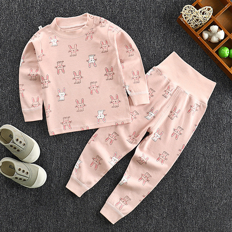 Children's High Waist Belly Protective Pants Set