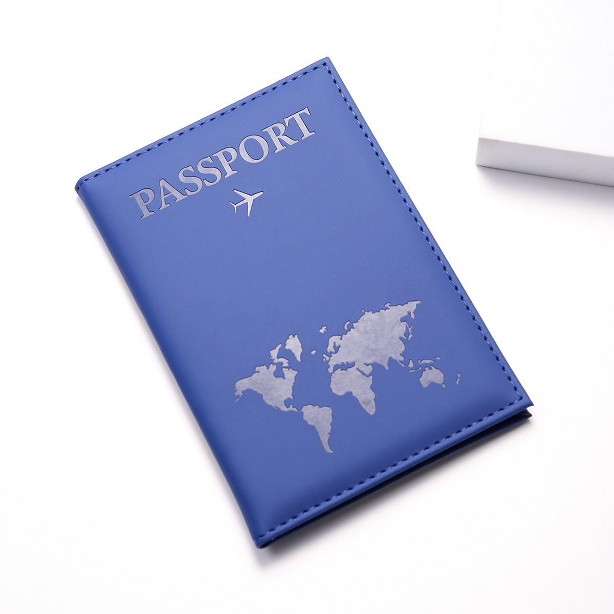 Slim PU Leather Passport Cover Unisex Geometric Pattern