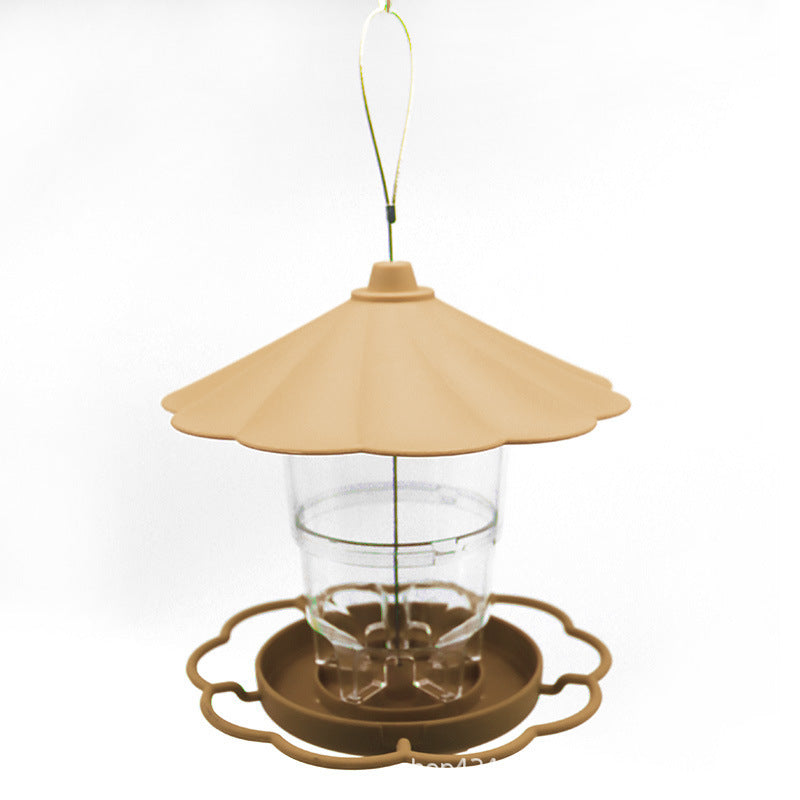 Foldable Hanging Wild Bird Feeder with Removable Roof – Large Capacity Outdoor Garden Birdcage Feeder