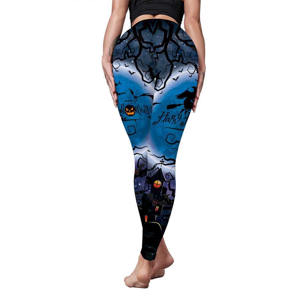 Women's Halloween Bat Elastic Leggings