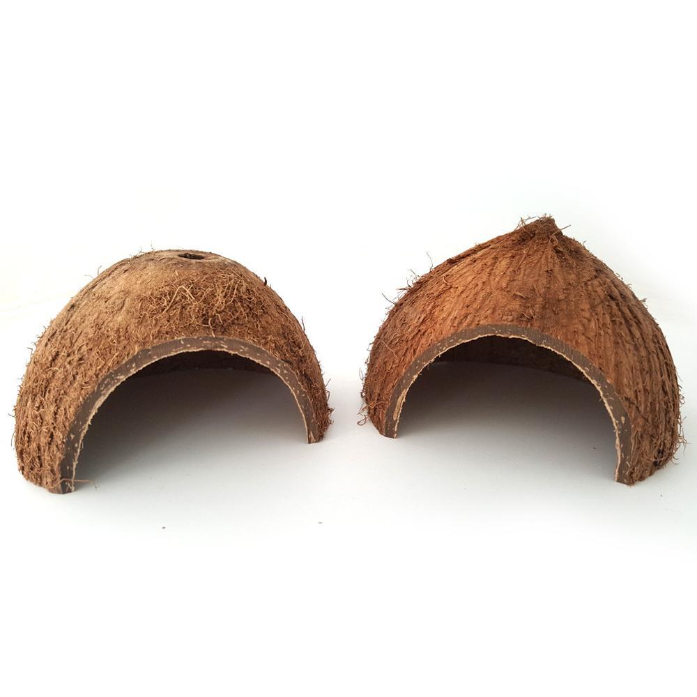 Reptile Coconut Shell Cave Natural Nest Hideout