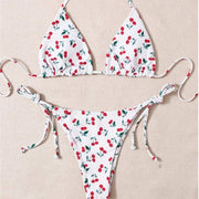 Women’s Sexy Solid Color Backless Bikini Briefs Set