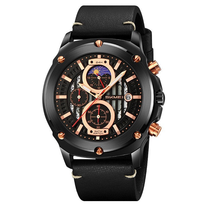 Multi-functional Star Timing Quartz Watch For Men