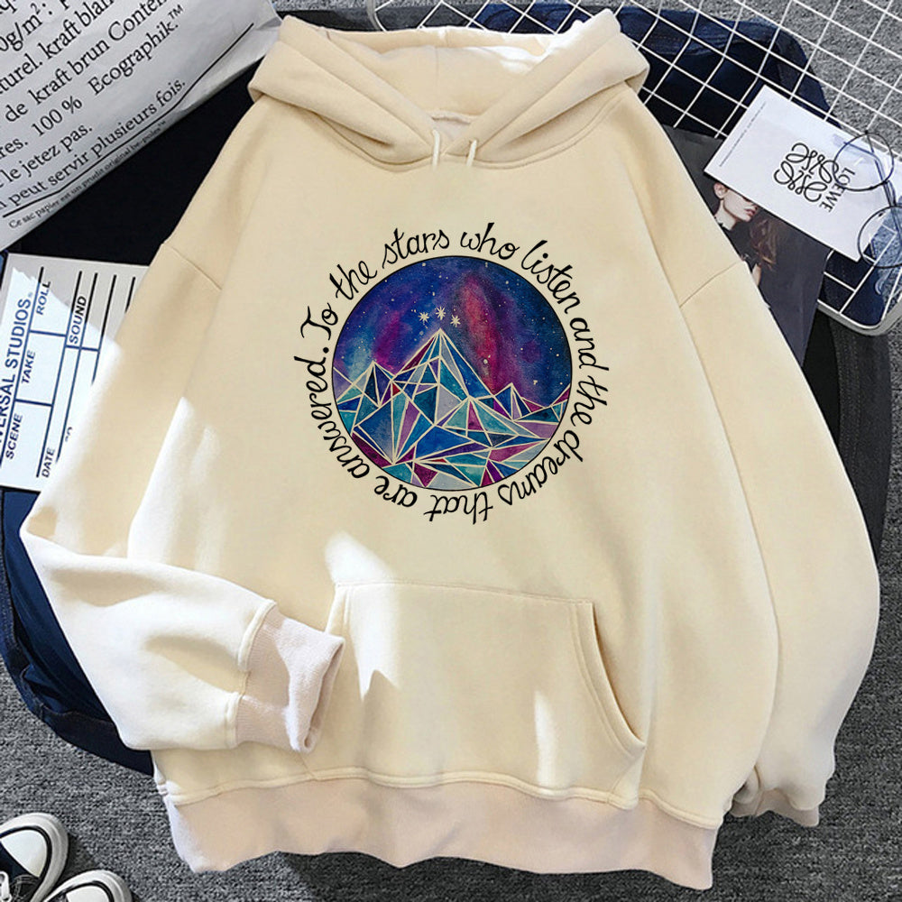 Women Japanese Gothic Aesthetic Hoodie Polyester Relaxed