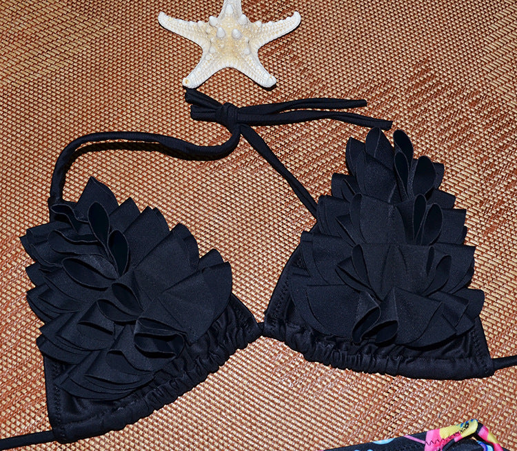 Women's Brazilian Split Bikini Set Nylon Spandex Two Piece
