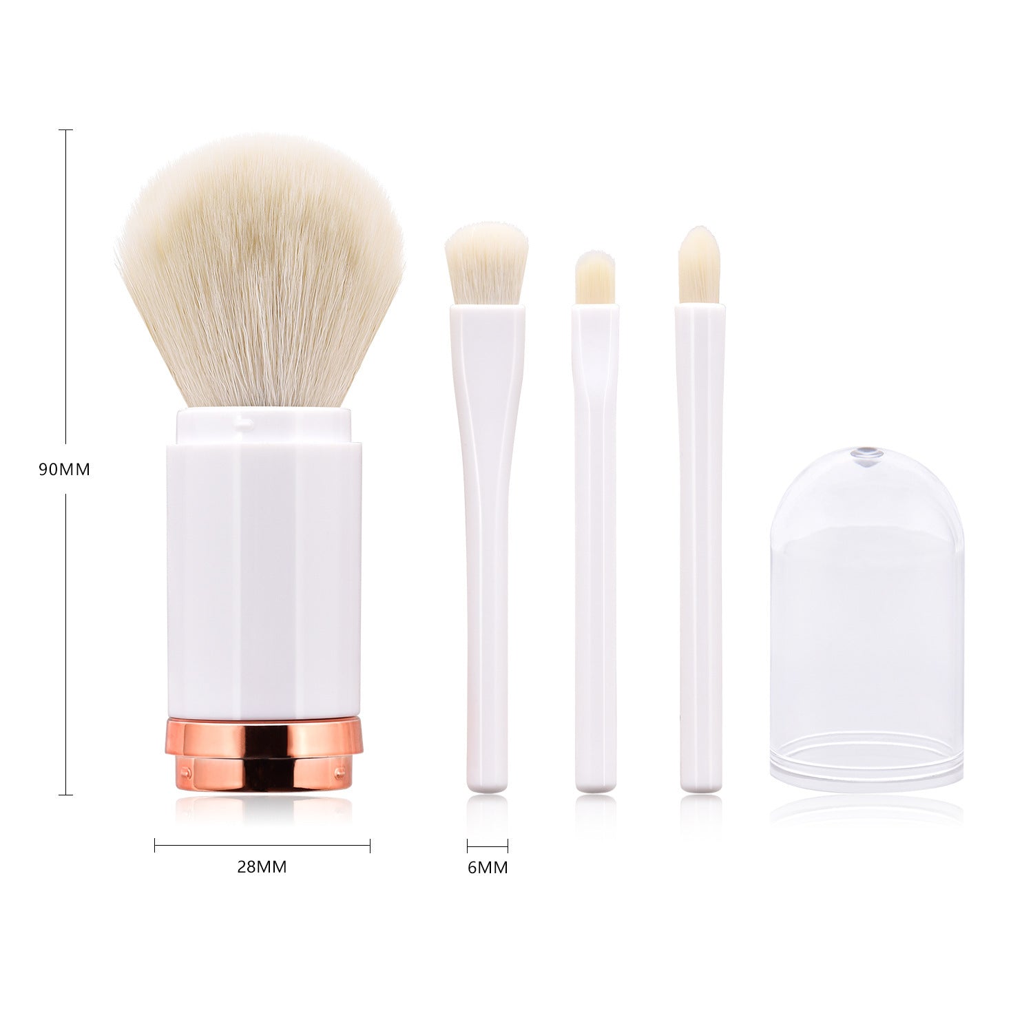 Retractable Double-Head Makeup Brush – Portable Beauty Tool