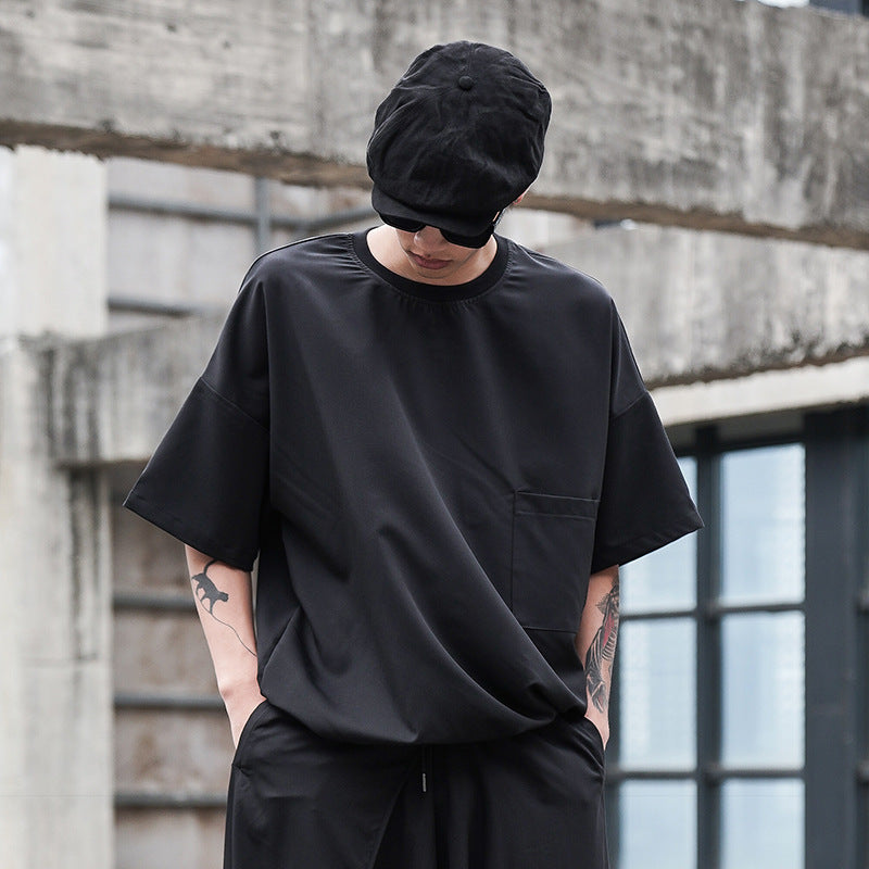 Loose drop shoulder shirt T-shirt