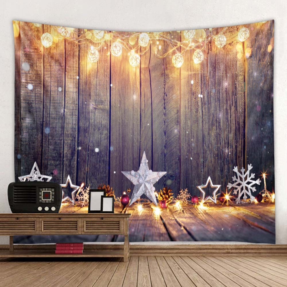 Christmas Tapestry Wall Cloth Fireplace Background Decoration