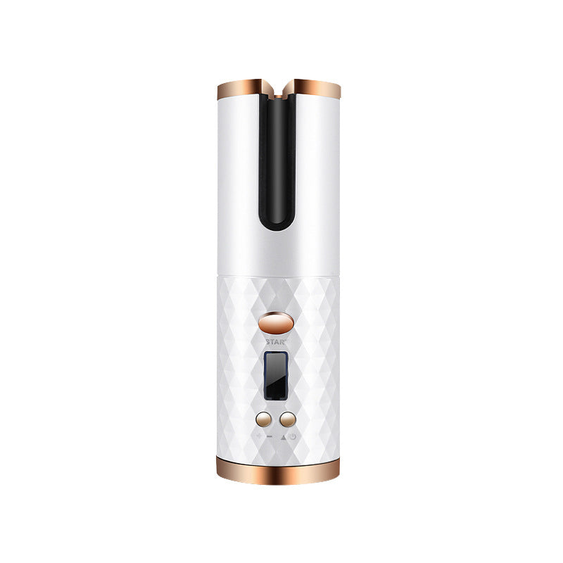 Rechargeable Automatic Hair Curler – LCD Ceramic Rotating Curling Iron