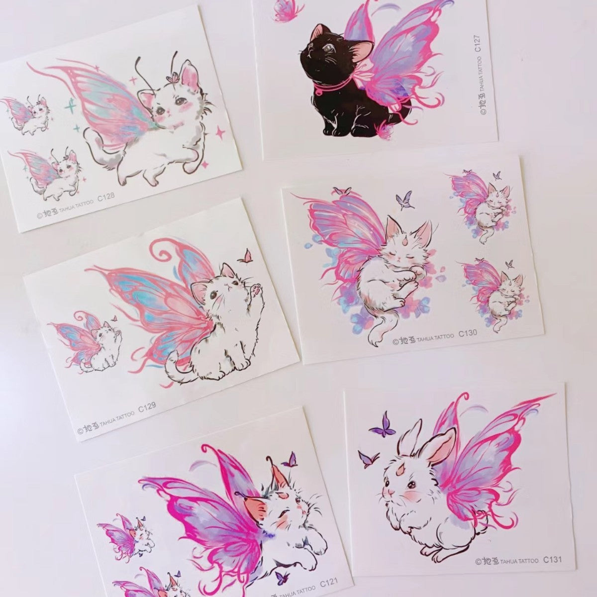 Student American Style Trend Cat Tattoo Sticker Female
