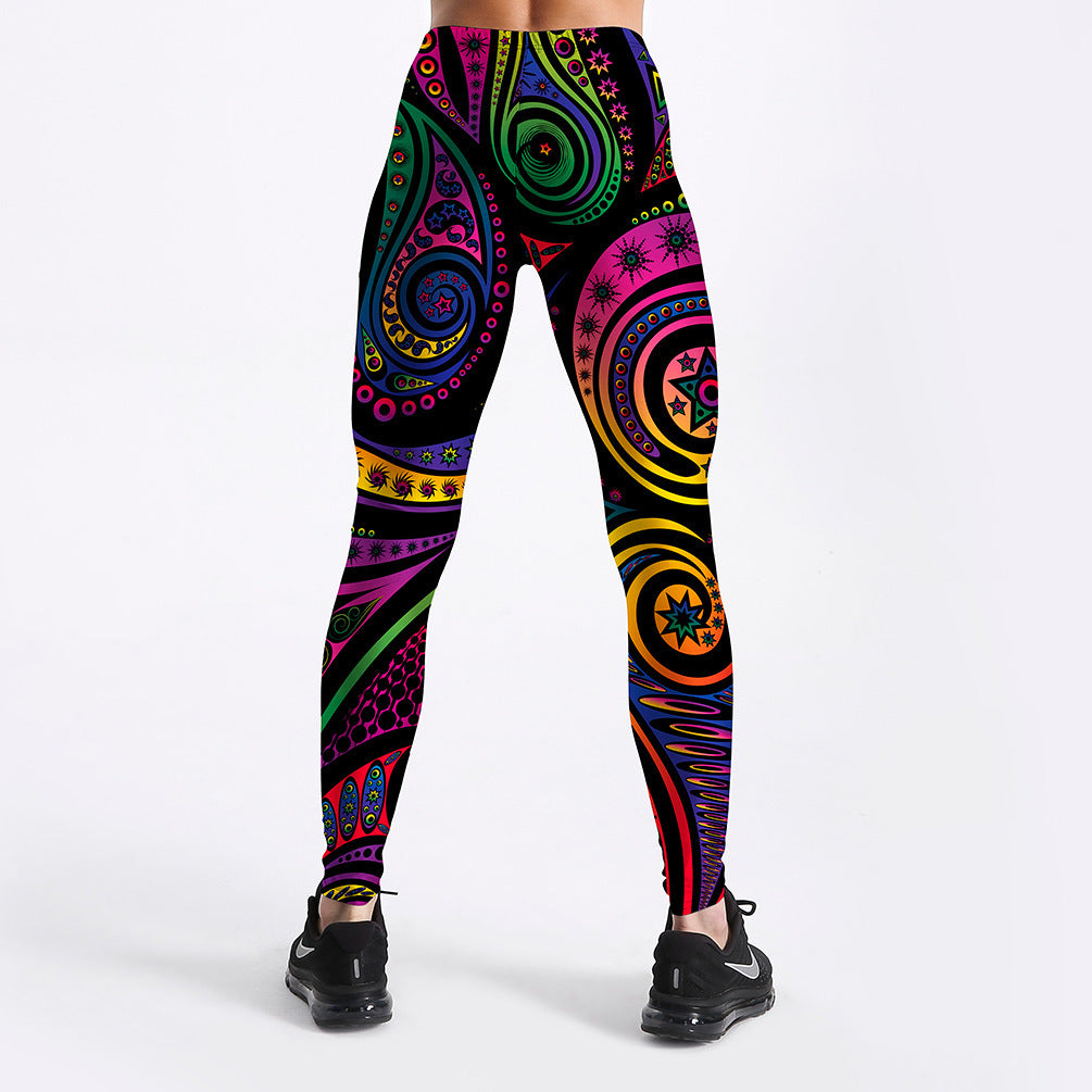 Printed Leggings for Women – High-Stretch Workout & Casual Pants