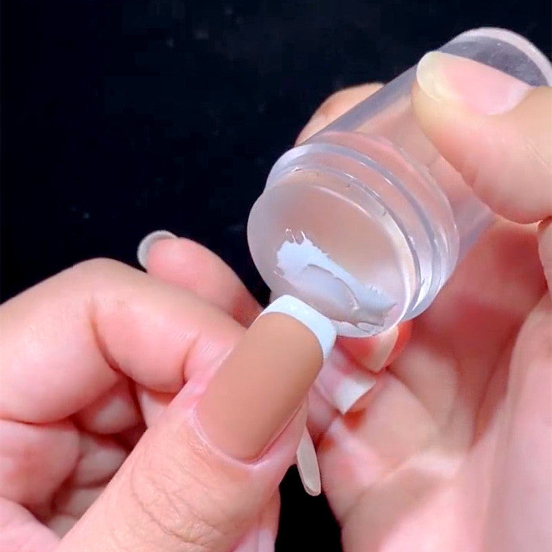 Silicone Nail Stamp Kit For Home Manicure Safe V Line