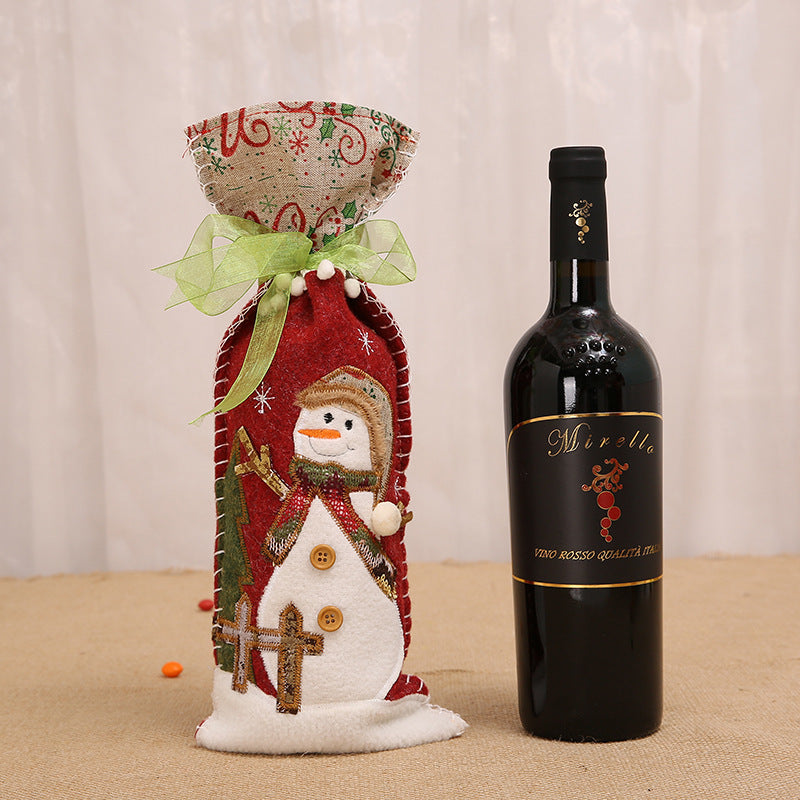 Christmas Wine Bottle Cover Set